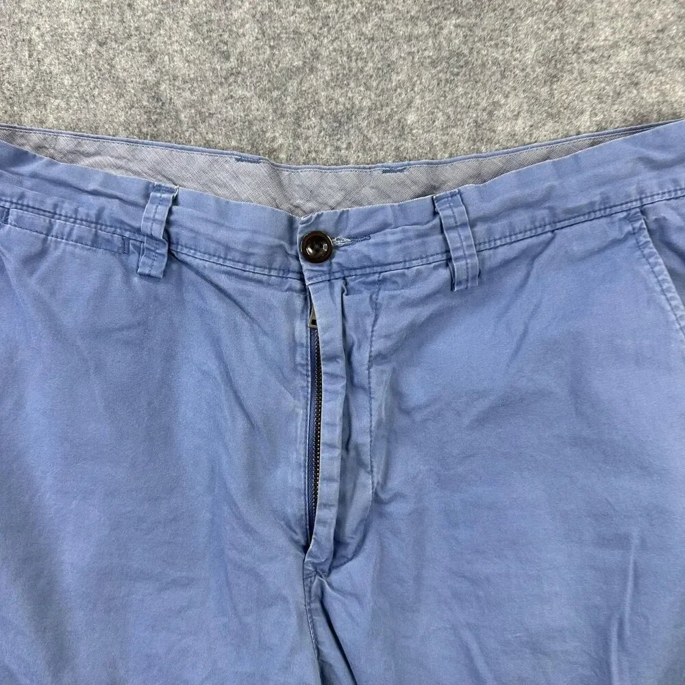 J.Crew Club Shorts Mens 35 Blue Chino 9 Inseam Flat Front Casual Summer